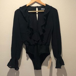 NWOT REFORMATION Penny Bodysuit in Black S…